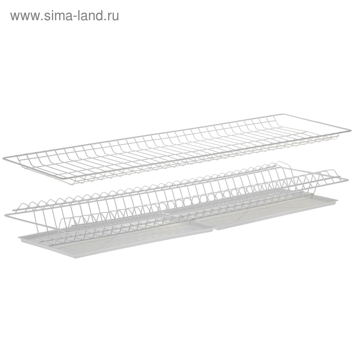 Комплект посудосушителей с поддоном для шкафа 90 см, 86,5×25,6 см, белый - Фото 1