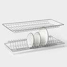 Комплект посудосушителей с поддоном для шкафа 60 см, 56.5×25.6 см, хром - Фото 1