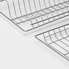 Комплект посудосушителей с поддоном для шкафа 60 см, 56.5×25.6 см, хром - Фото 6