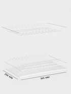 Сушилка для посуды с поддоном для шкафа 40 см, 36.5×25.6 см, белая - Фото 2