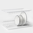 Сушилка для посуды с поддоном для шкафа 40 см, 36.5×25.6 см, белая - Фото 3