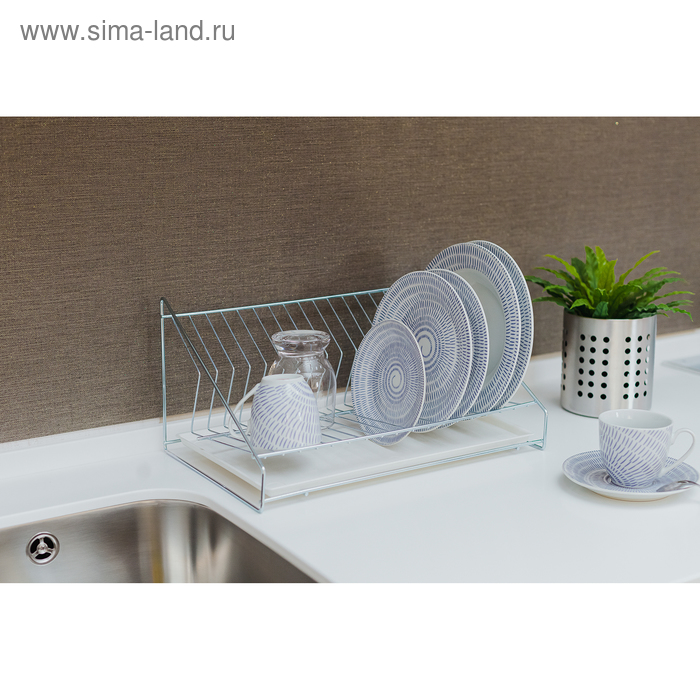 Сушилка для посуды «Мини», 39×25×15 см, цинк - Фото 1
