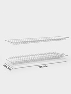 Сушилка для посуды с поддоном для шкафа 80 см, 76.5×25.6 см, хром - Фото 2