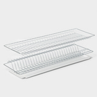 Комплект посудосушителей с поддоном для шкафа 80 см, 76.5×25.6 см, цинк - Фото 1