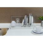 Сушилка для посуды с поддоном, 39×25×15 см, хром - Фото 5