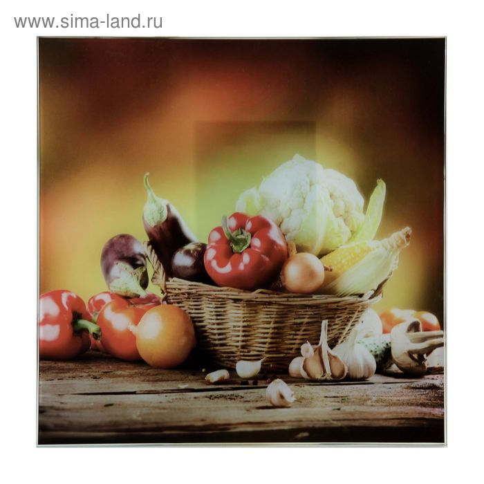 Картина на стекле "Натюрморт овощи"  30х30см - Фото 1