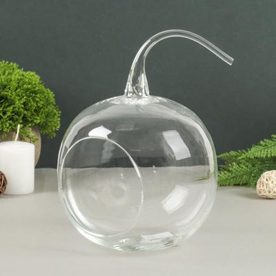 Ваза - сувенир «Яблоко», большая, 13×15×18 см, стекло, прозрачная
