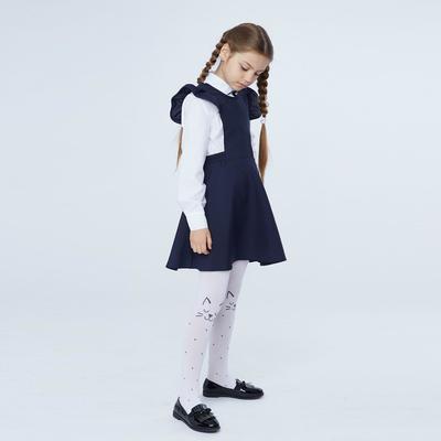 Сарафан школьный для девочки, синий, рост 140