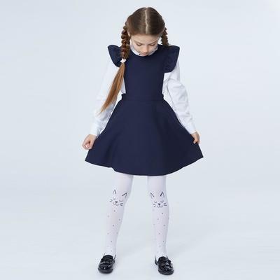 Сарафан школьный для девочки, синий, рост 140