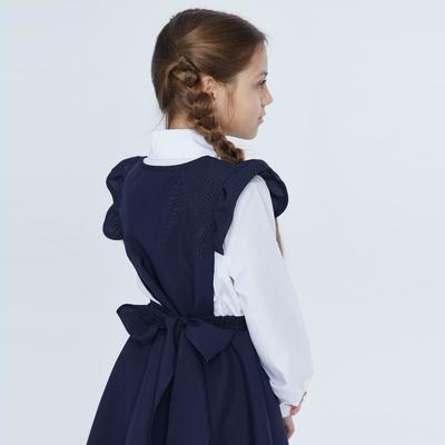 Сарафан школьный для девочки, синий, рост 140