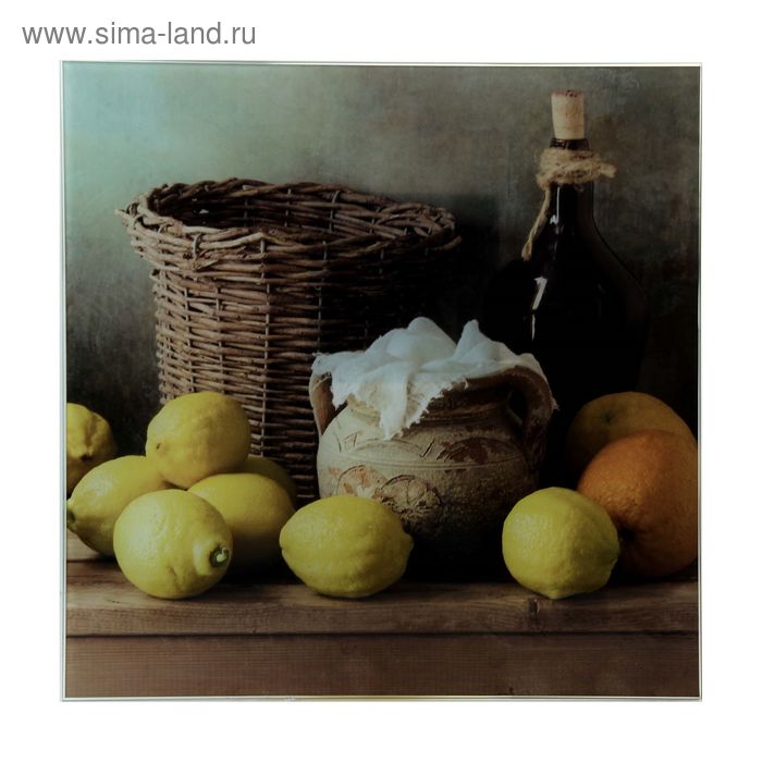 Картина на стекле "Натюрморт с лимонами" 30х30см - Фото 1