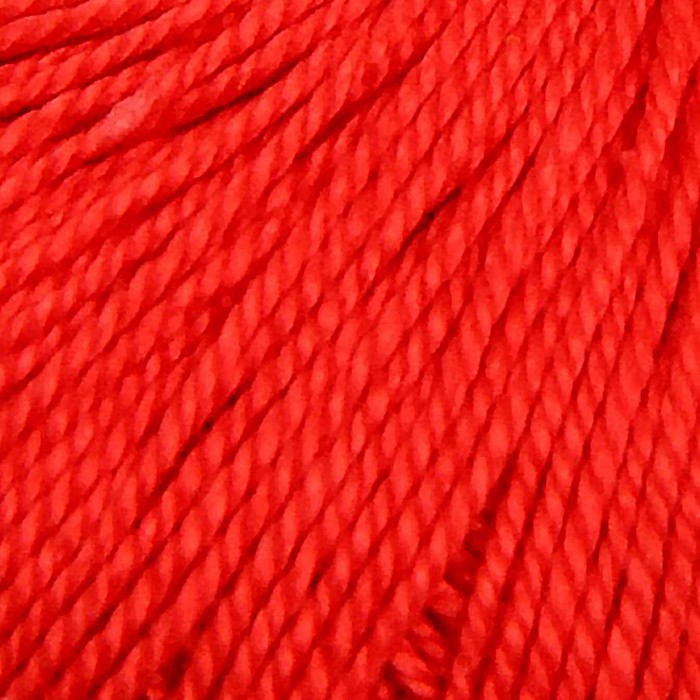 Пряжа "Успешная" 100%мерсеризованный хлопок 220м/50гр (06-Красный) - Фото 1