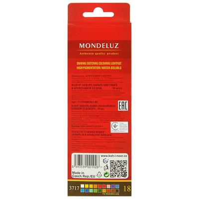 Карандаши цветные акварельные набор 18 цветов, Koh-I-Noor Mondeluz 3717