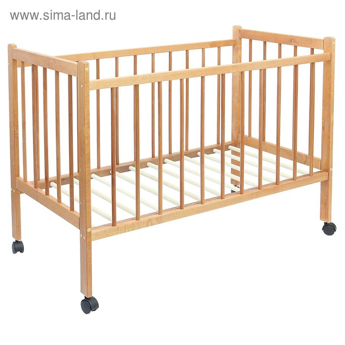 Детская кроватка «Колибри» на колёсах, цвет орех - Фото 1