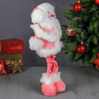 Мягкая игрушка "Снеговик в пушистой шубке" стоит 49*23 см розовый - Фото 2