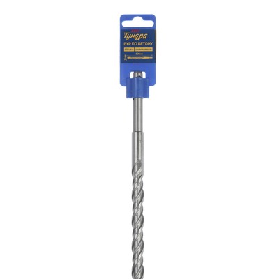 Бур по бетону ТУНДРА, двойная спираль, SDS-plus, 16×800 мм