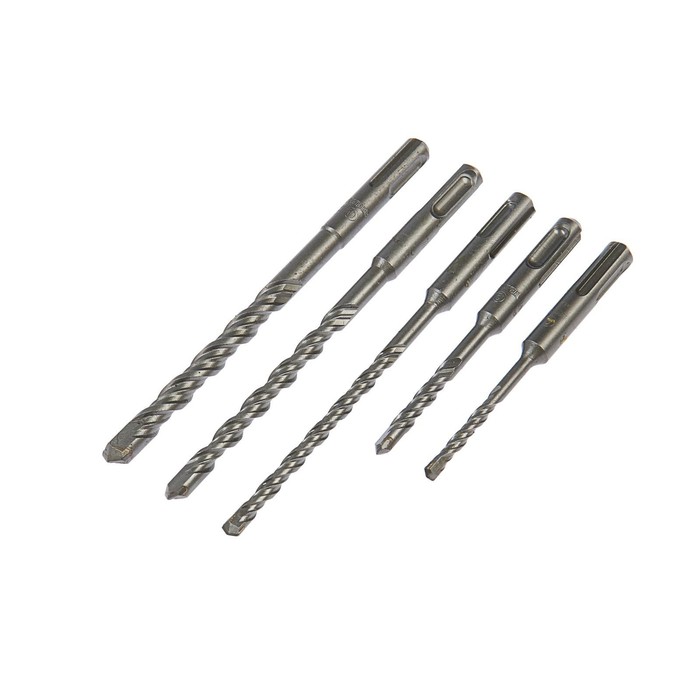 Набор буров по бетону ТУНДРА, SDS-plus, 5-6×110 мм, 6-8-10×160 мм, 5 шт. - Фото 1