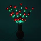Светодиодная ваза плетенная 60х16, 36 LED, цветы КРАСНЫЕ (ваза - цвета микс) - Фото 1