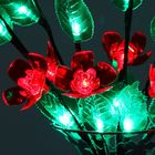 Светодиодная ваза плетенная 60х16, 36 LED, цветы КРАСНЫЕ (ваза - цвета микс) - Фото 2