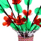 Светодиодная ваза плетенная 60х16, 36 LED, цветы КРАСНЫЕ (ваза - цвета микс) - Фото 4