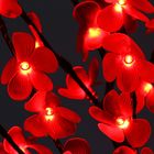 Светодиодный куст 0.65 м, "Цветок сакуры", 50LED, 220V, фиксинг, КРАСНЫЙ - Фото 2