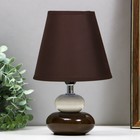 Светильник настольный «Сад камней» коричнево-белый 220V/E14 26×15×15 см - Фото 1