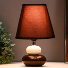 Светильник настольный «Сад камней» коричнево-белый 220V/E14 26×15×15 см - Фото 7