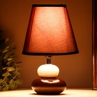 Светильник настольный «Сад камней» коричнево-белый 220V/E14 26×15×15 см - Фото 8