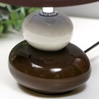 Светильник настольный «Сад камней» коричнево-белый 220V/E14 26×15×15 см - Фото 4