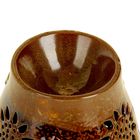 Ночник-арома настольный керамика от 220 V "Подсолнух и бабочка" 15х12х12 см - Фото 3