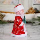Дед Мороз "Длинная шуба, с ёлкой" 17 см - фото 3790109