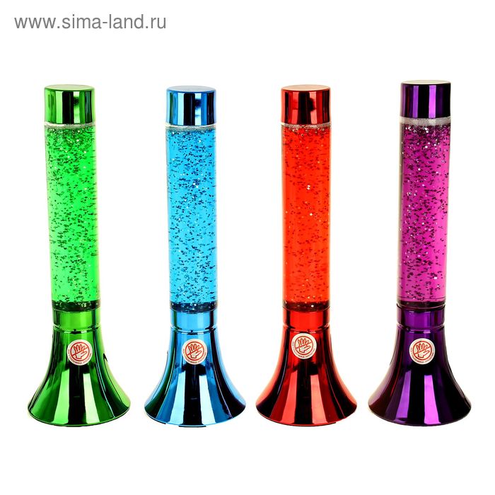 Светильник «Цилиндр» лава, блёстки, Е14 МИКС 31×9×9 см RISALUX - Фото 1