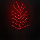 Светодиодный куст 1.5 м, "Цветок павлин", 84LED, 220V, фиксинг, КРАСНЫЙ - Фото 1