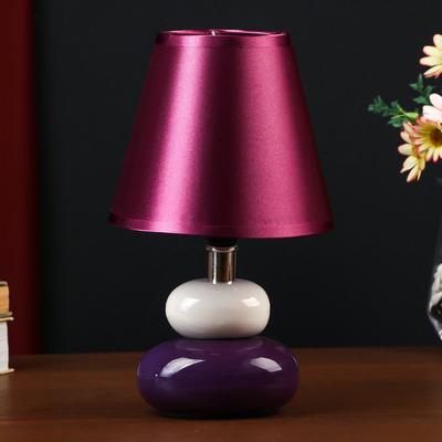 Светильник настольный "Сад камней"фиолетово-белый 220V/E14 26х15х15 см