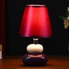 Светильник настольный "Сад камней"фиолетово-белый 220V/E14 26х15х15 см - Фото 5