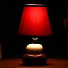 Светильник настольный "Сад камней"фиолетово-белый 220V/E14 26х15х15 см - Фото 6