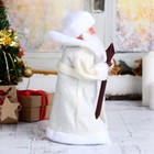 Дед Мороз, в белой шубе с поясом - Фото 4
