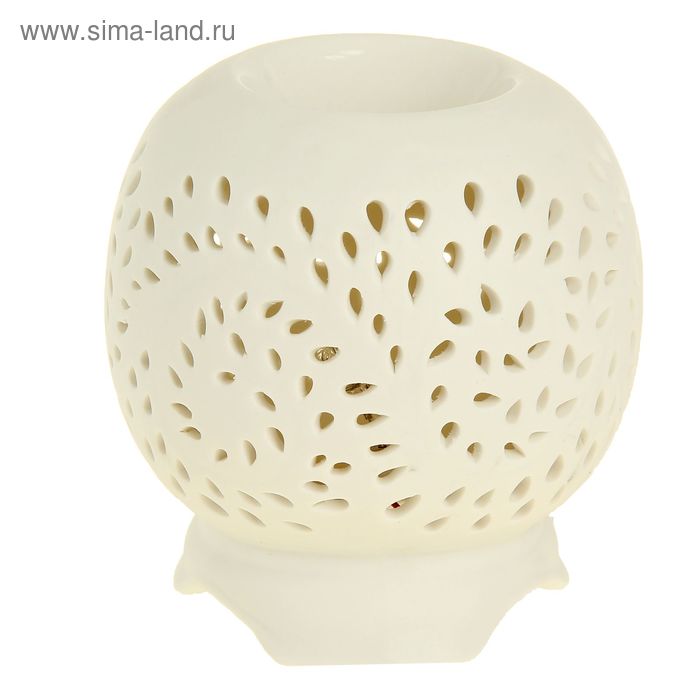 Ночник-арома настольный керамика от 220V "Листья" 14х11,5х11,5 см - Фото 1
