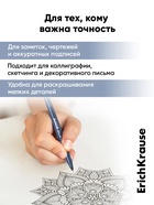 Ручка капиллярная ErichKrause F-15, чёрный стержень, узел 0.6 мм - Фото 3