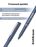 Ручка капиллярная ErichKrause F-15, чёрный стержень, узел 0.6 мм - Фото 5