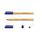 Ручка шариковая Erich Krause U-11 Yellow, узел 0.7 мм, чернила синие, трёхгранная, одноразовая, длина линии письма 1000 метров - Фото 2