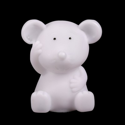 Ночник "Белая мышка", 6х4,5х7 см, пластик, батарейки в комплекте