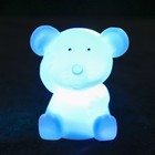 Ночник "Белая мышка", 6х4,5х7 см, пластик, батарейки в комплекте - Фото 6