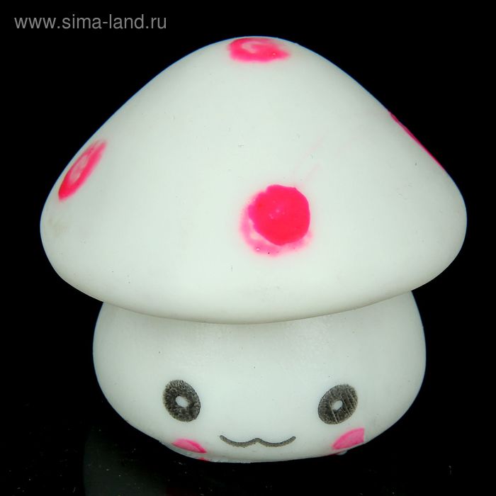 Ночник "Белый грибочек", 6х6х4 см, пластик, батарейки в комплекте - Фото 1