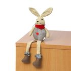 Мягкая игрушка «Зайка», красный шарфик - Фото 1