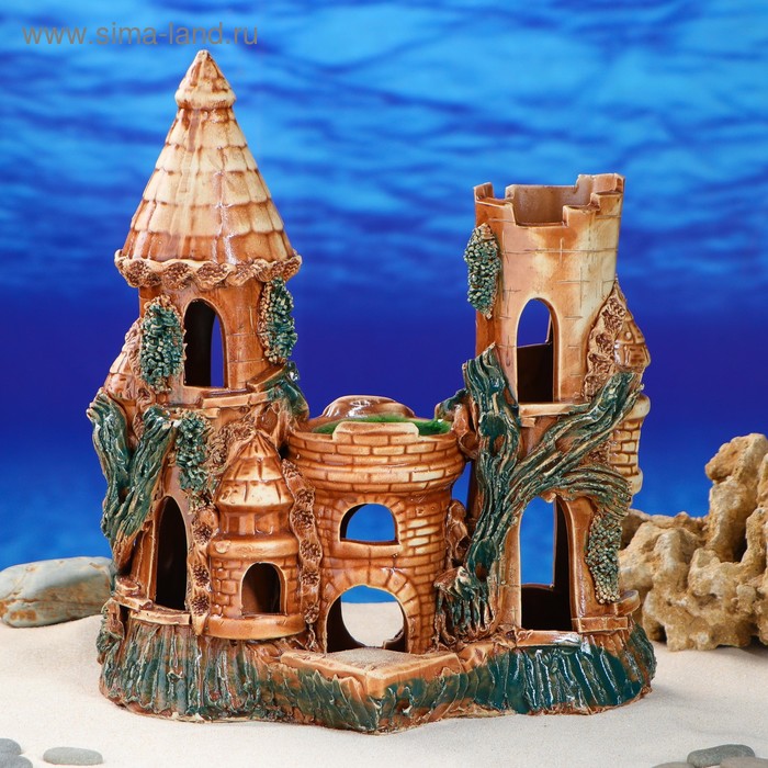 Декорация для аквариума "Замок", 16 х 34 х 36 см, микс - Фото 1