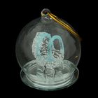 Сувенир стекло "Коляска хрустальная в шаре" со светом, 6,5х6,5х7,5 см - Фото 5