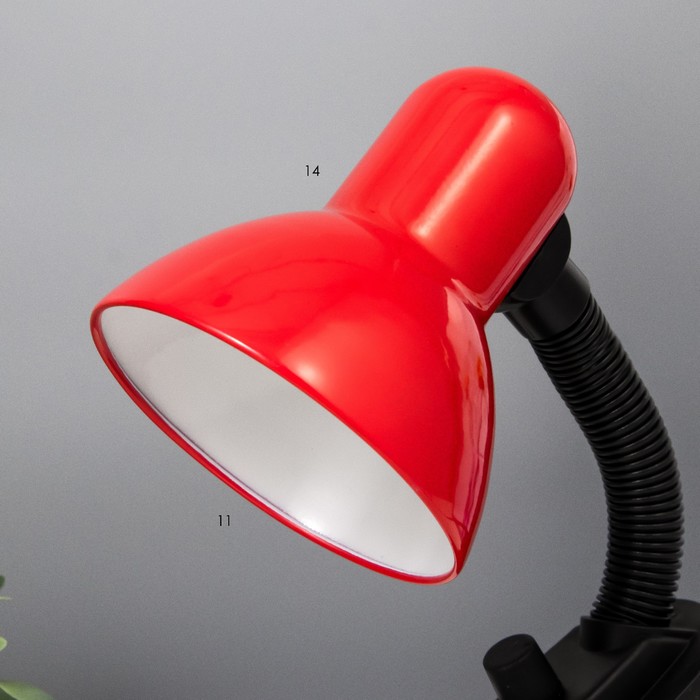 Лампа настольная Е27, светорегулятор (220В) красная (108А) RISALUX - фото 1906796006