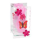 ваза стекло Калипсо 13*7 см бабочка микс - Фото 1