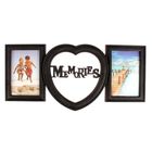 Фоторамка пластик на 2 фото 10х15 см "Воспоминания" чёрная 20х44х2 см - Фото 1